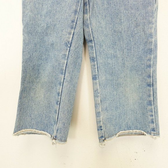 RAVE GIRL Girls Light Blue Washed‎ Denim Jeans 8 Straight Cut Raw Hem Mid Rise - Picture 5 of 12